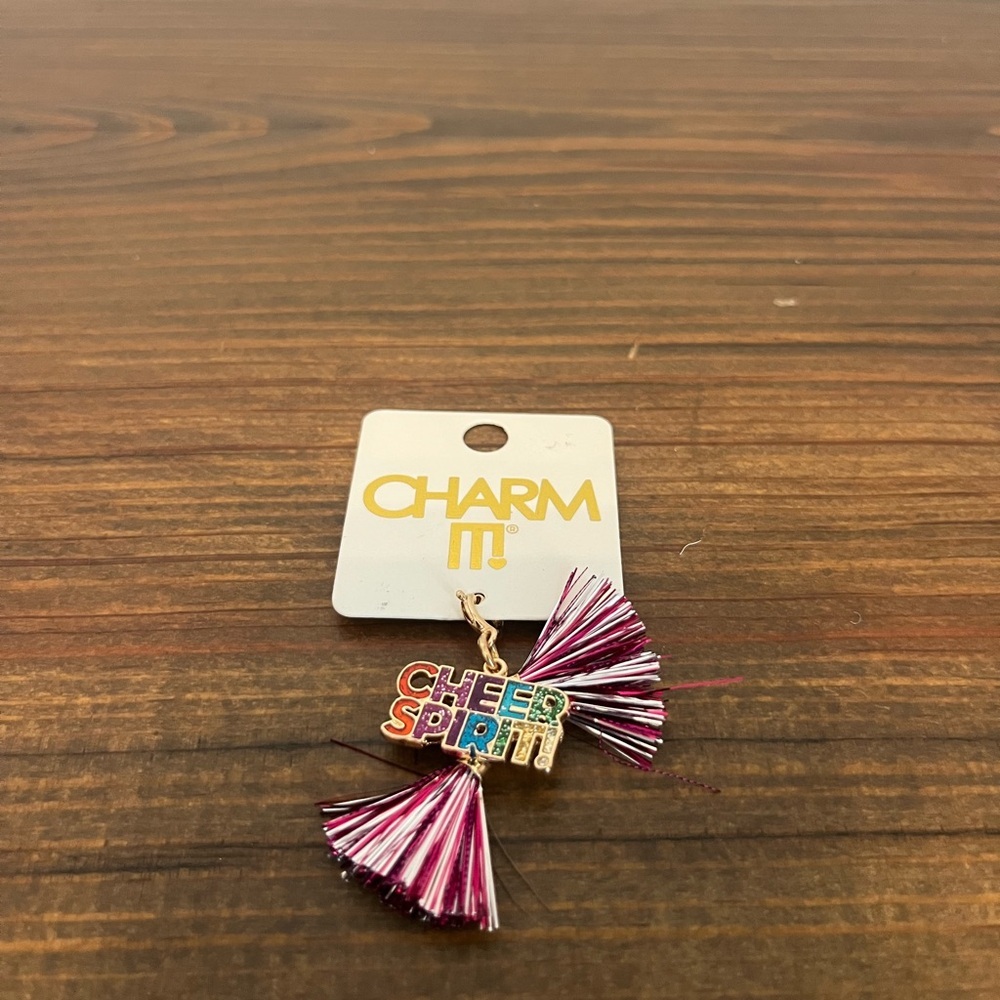 Gold Cheer Spirit Charm new with tags